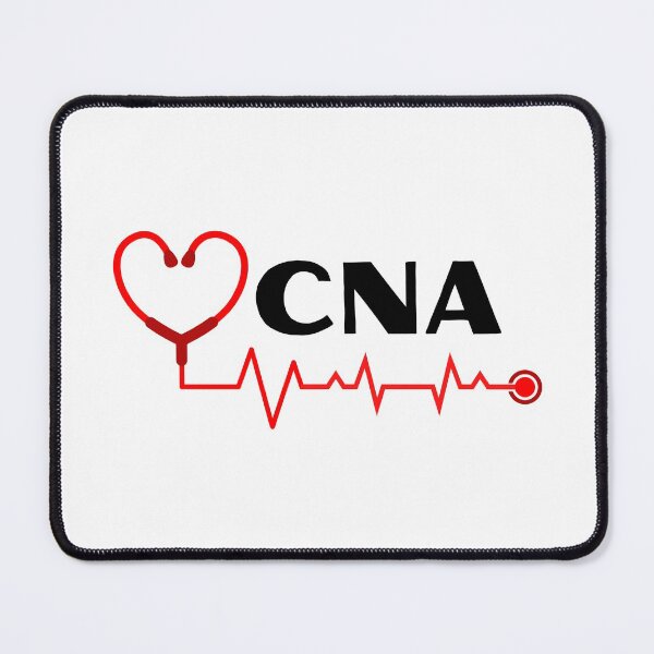 Item preview, CNA Nurse Assistant with stethoscope heartbeat (black text)- CNA Certified Nurse Assistant designed and sold by CaitU.