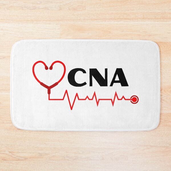 Item preview, CNA Nurse Assistant with stethoscope heartbeat (black text)- CNA Certified Nurse Assistant designed and sold by CaitU.