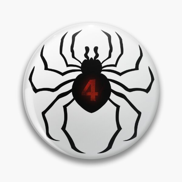 Spider Tattoo Number Four Type B Pin for Sale by ShinteRD  Redbubble