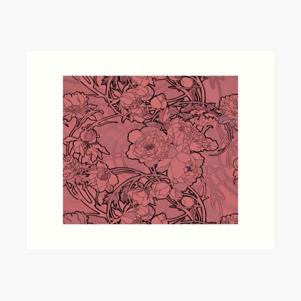 Aperçu de l'œuvre alphonse mucha - fleurs,No,02, créée et vendue par kinsley45.