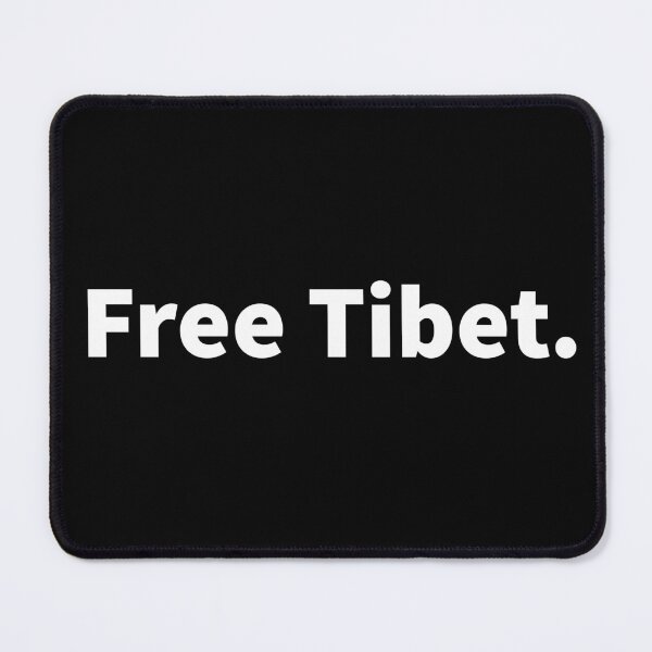 Item preview, Free Tibet, support Tibetan independence and The Dali Lama with a bold text design on a sticker, T-shirt, and mug. designed and sold by PlainCrankyT.