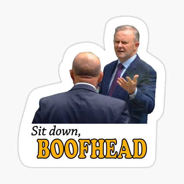 Item preview, Sit Down Boofhead - Albo designed and sold by enrique-ruckus.