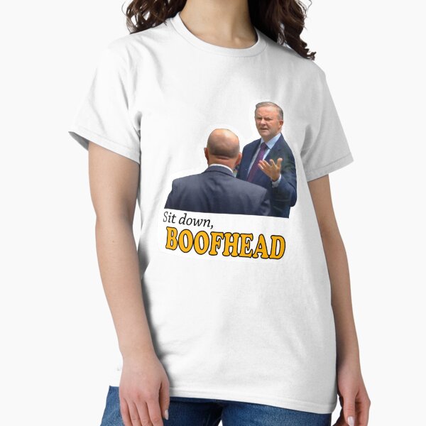 Vista previa del artículo con la obra «Siéntese Boofhead - Albo», diseñado y vendido por enrique-ruckus.