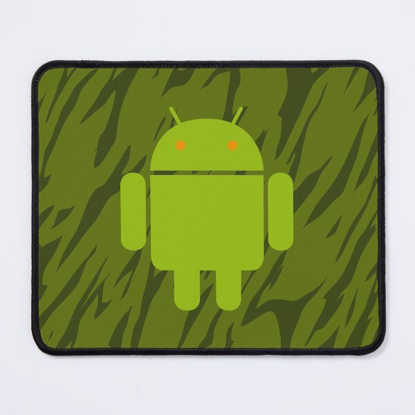 Item preview, Android logo with green camouflage pattern 2 designed and sold by Exilant.