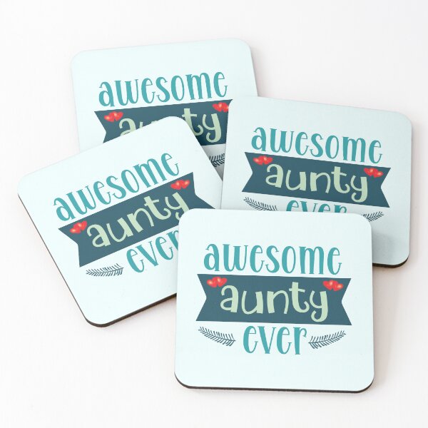 Item preview, awesome aunty ever, gift for lovely aunty, auntie green birthday gift designed and sold by NineJuly.