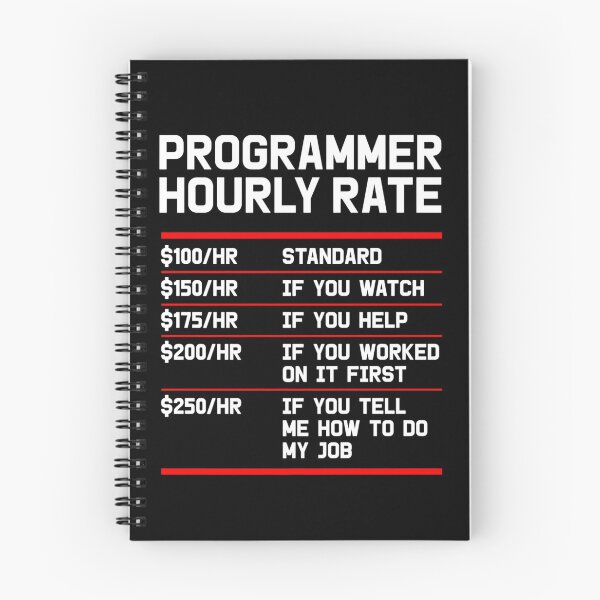 Item preview, Retro Funny Programmer IT Support Coder Gift Hourly Rate designed and sold by CTankdesign.