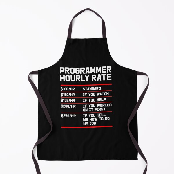 Item preview, Retro Funny Programmer IT Support Coder Gift Hourly Rate designed and sold by CTankdesign.
