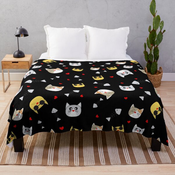 Item preview, Cat Face Black Pattern designed and sold by uranus-art.
