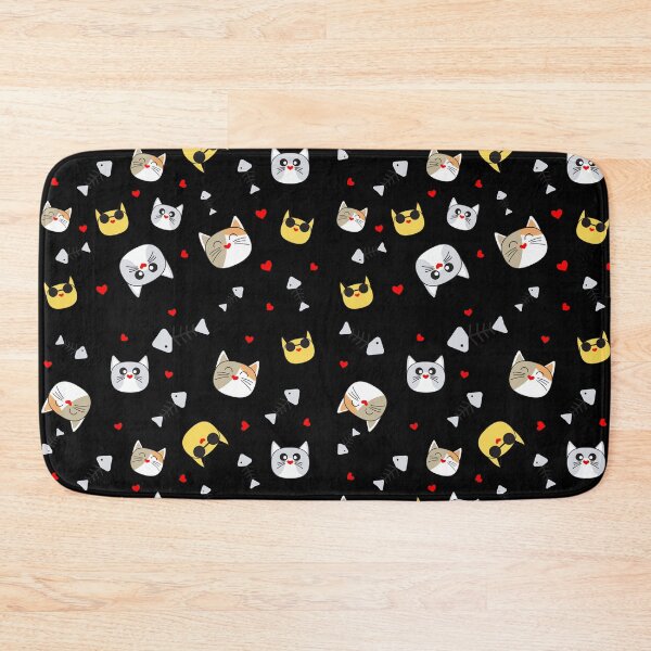 Item preview, Cat Face Black Pattern designed and sold by uranus-art.