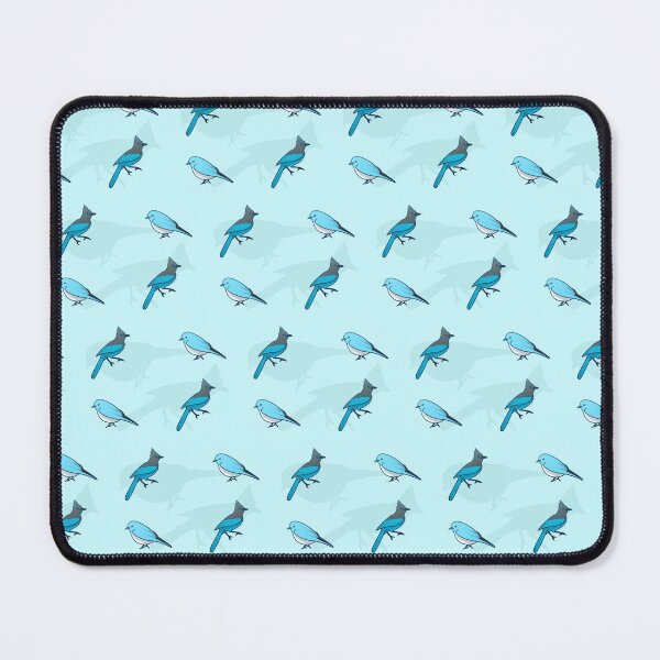 Item preview, Colorful blue birds pattern designed and sold by ArendDesigns.