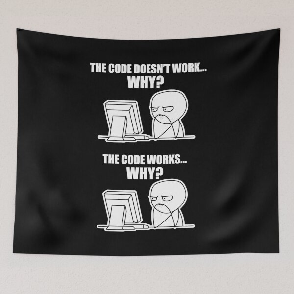 Item preview, Retro Funny Programmer - Code Works Why Meme Tee designed and sold by CTankdesign.