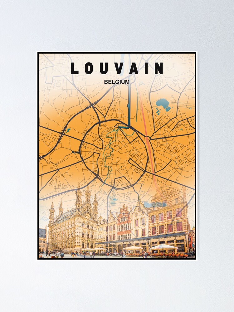 "Leuven Belgium Map" Poster for Sale by PostersProf1 Redbubble