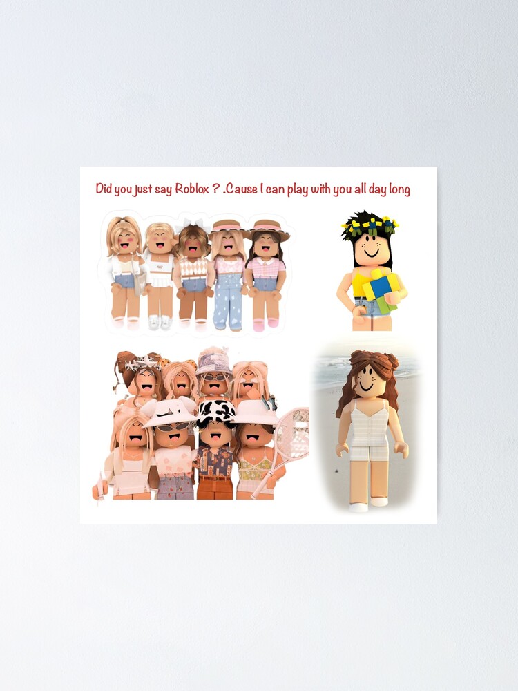 "Cute Roblox Girl " Poster by Deva2606 Redbubble