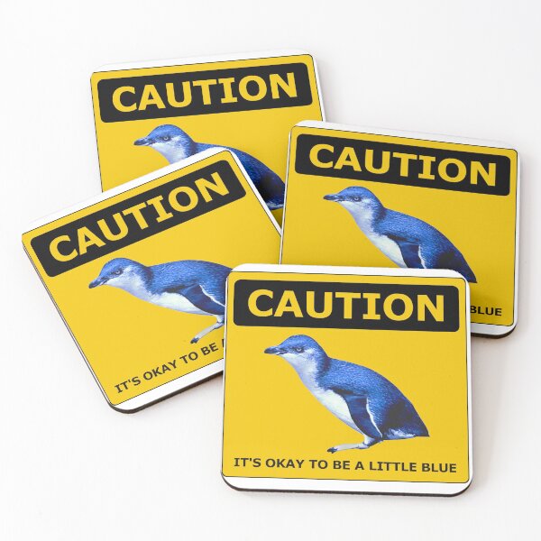 Item preview, Caution it's okay to be a little blue penguin designed and sold by SBPenguins.