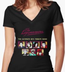 the legwarmers - the ultimate 80's tribute band Women's Fitted V-Neck T-Shirt
