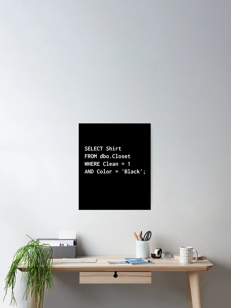 Thumbnail 2 of 3, Poster, Retro Funny SQL Design for Programmer Humor Programming Gift designed and sold by CTankdesign.