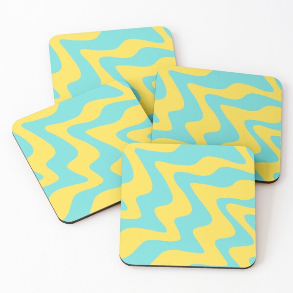 Item preview, Blue and yellow psychedelic pattern designed and sold by polynbyart.