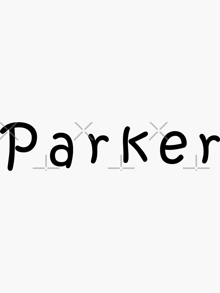 "Parker name" Sticker for Sale by gmstockstudio Redbubble