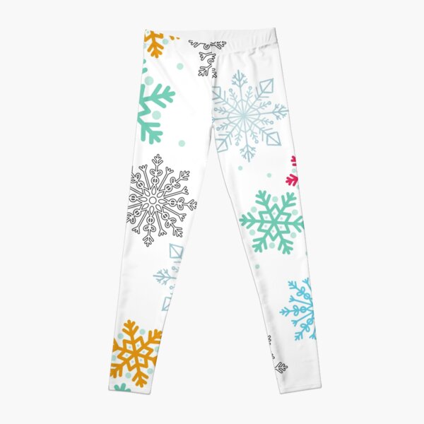 Womens Dance Ballet Snowflake Print Leggings