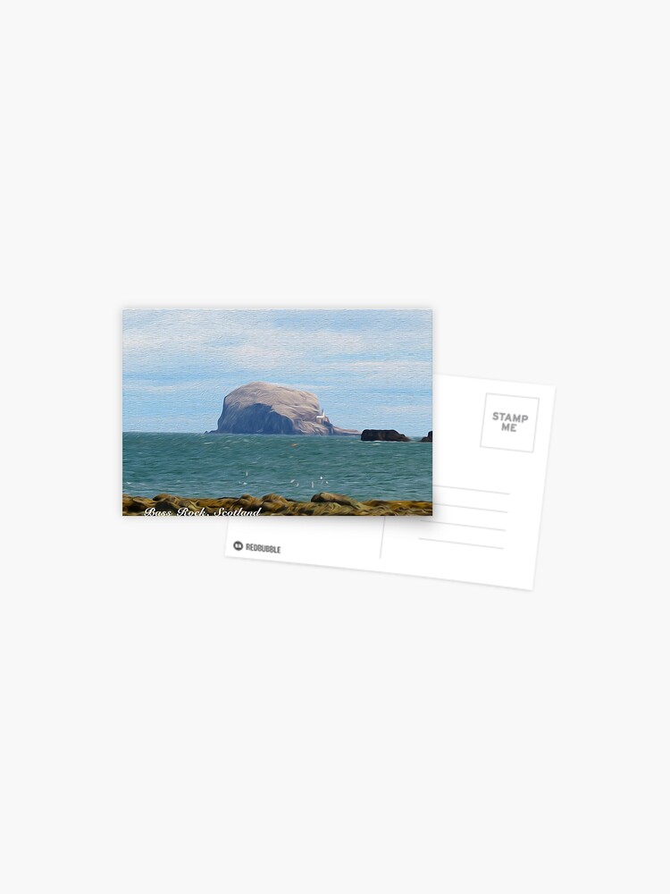 Thumbnail 1 of 2, Postcard, Bass Rock, Scotland - Oil designed and sold by hereandback.