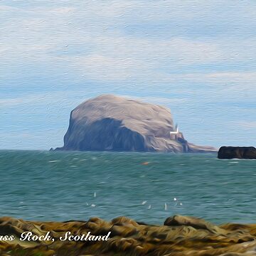 Artwork thumbnail, Bass Rock, Scotland - Oil by hereandback