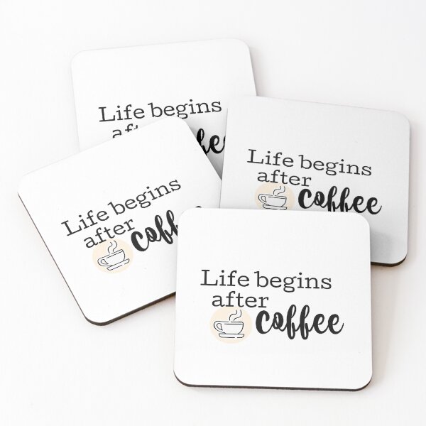 Item preview, Life begins after coffee!  designed and sold by hardscuffle.