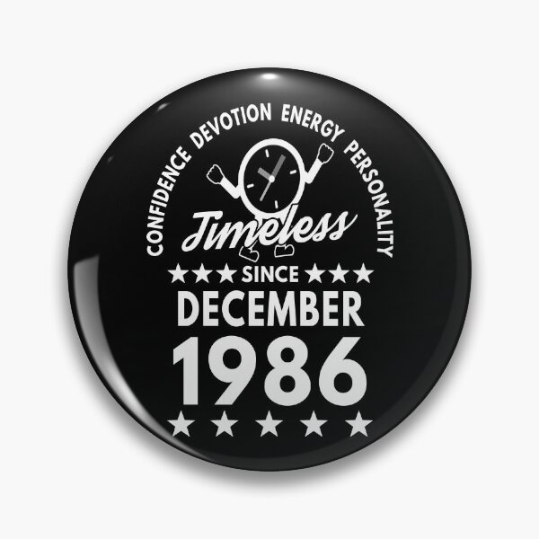 Item preview, December Birthday Timeless Person - 1986 - White Text designed and sold by MoonsmileProd.