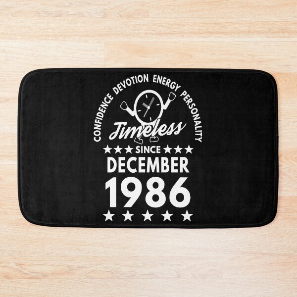 Item preview, December Birthday Timeless Person - 1986 - White Text designed and sold by MoonsmileProd.