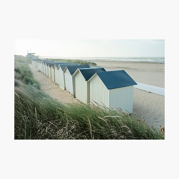 Item preview, Beach cabins in promenade of Beach Riva Bella. Brittany coast, France designed and sold by msubirats.