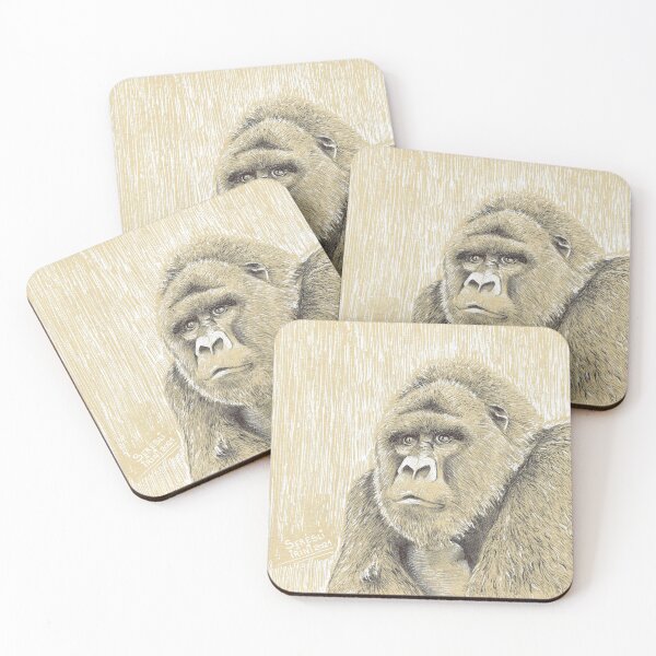 Item preview, Gorilla illustration with a Black & White Pen designed and sold by Irini Seresli.