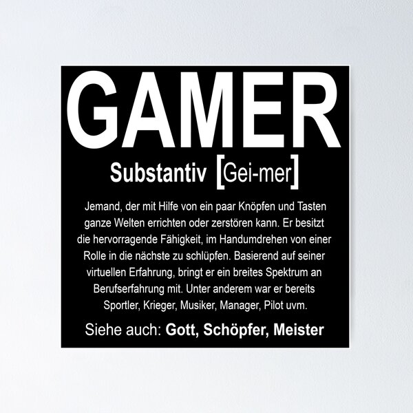 Artikel-Vorschau von Gamer Definition, designt und verkauft von stoneyy.