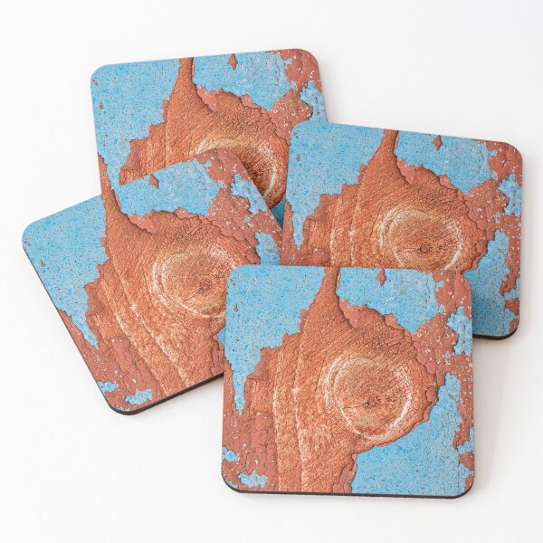 Item preview, Abstract Blue and Red Painted Wood designed and sold by Tony North.