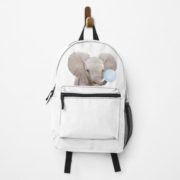 Item preview, Baby Elephant Blowing Blue Bubble Gum, Baby Boy, Kids, Nursery, Baby Animals Art Print by Synplus designed and sold by synplus.