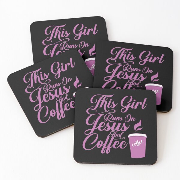 Item preview, Womens This Girl Runs On Jesus And Coffee design Christian Gift designed and sold by theodoros20.