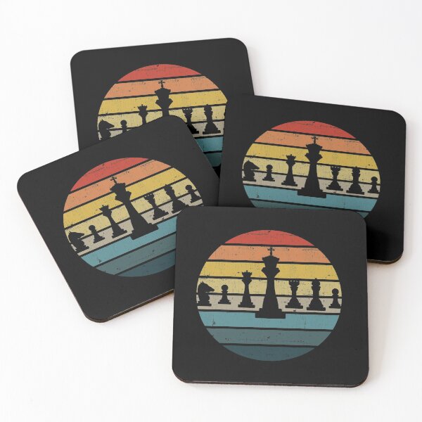 Item preview, Chess Silhouette On A Distressed Retro Sunset design designed and sold by theodoros20.