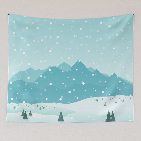 Item preview, panoramic snowing illutration designed and sold by jassine11.