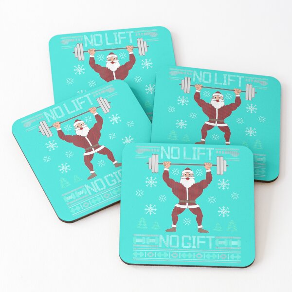 Item preview, No Lift  Ugly Christmas Sweater Santa Claus Gym    designed and sold by NunuTeeDesigns.