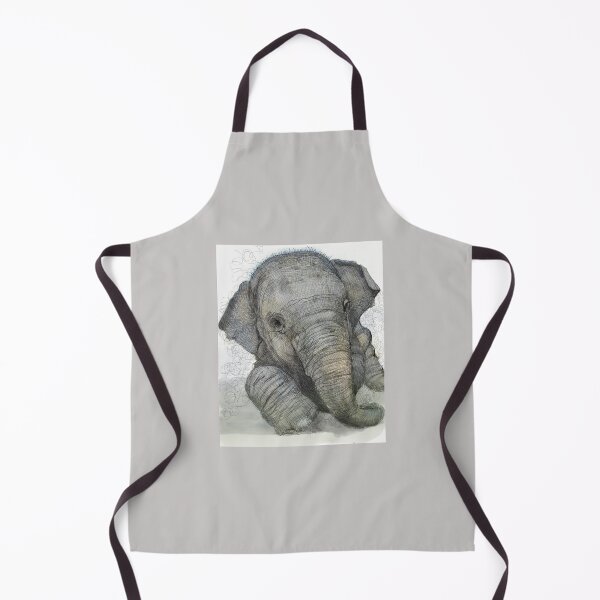 Item preview, The Portrait of a Cute Baby Elephant designed and sold by LanLanGallery.