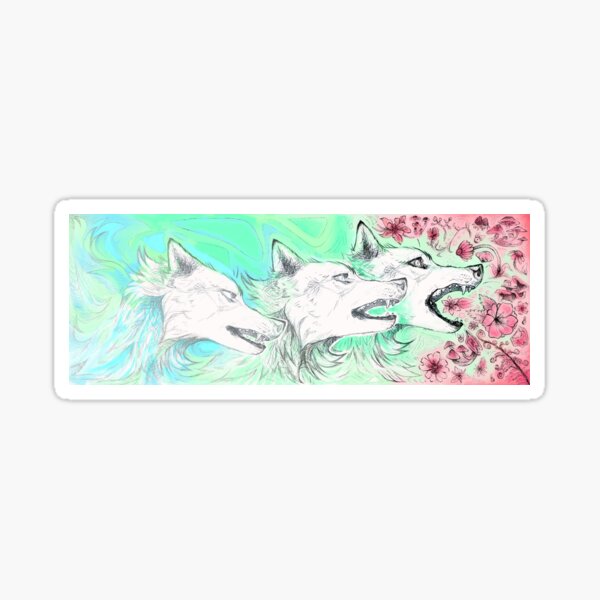 flower wolf Sticker