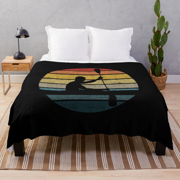 Item preview, Canoeing Silhouette On A Distressed Retro Sunset product designed and sold by theodoros20.