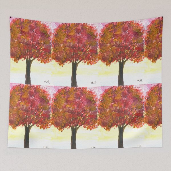 Item preview, Autumn orange tree leaves watercolor  designed and sold by Artbymonika.
