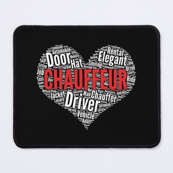 Item preview, Chauffeur Job Driver Heart Shape Word Cloud Design print designed and sold by theodoros20.
