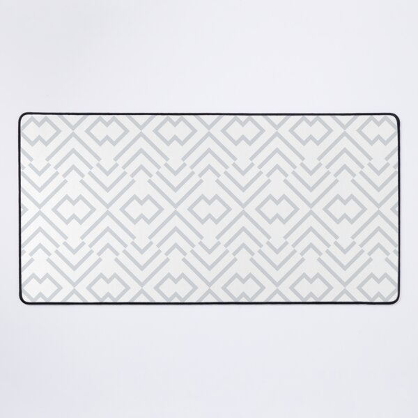 Item preview, Pale Gray and White Art Deco Shape Pattern Pairs Dulux 2022 Popular Colour Frosted Steel designed and sold by ColorOfTheYears.