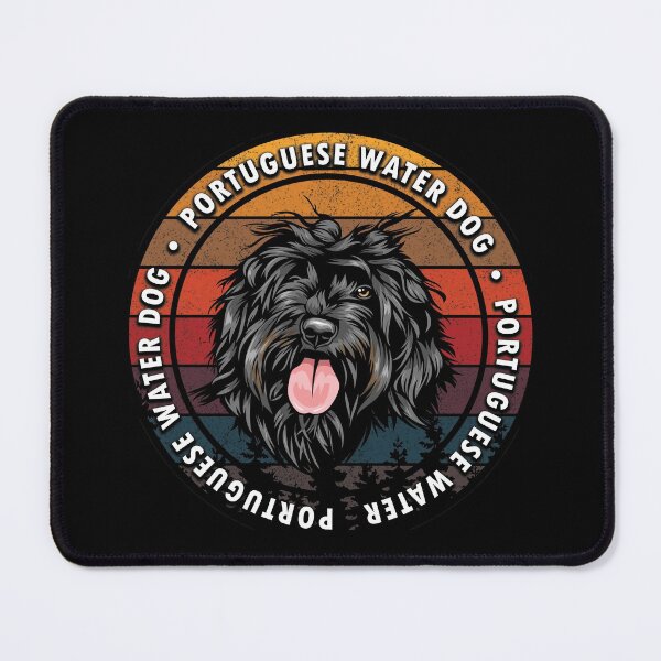Item preview, Portuguese Water dog distressed sunset retro dog face design designed and sold by SamRVstore.