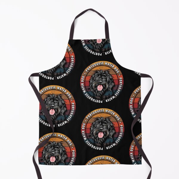 Item preview, Portuguese Water dog distressed sunset retro dog face design designed and sold by SamRVstore.