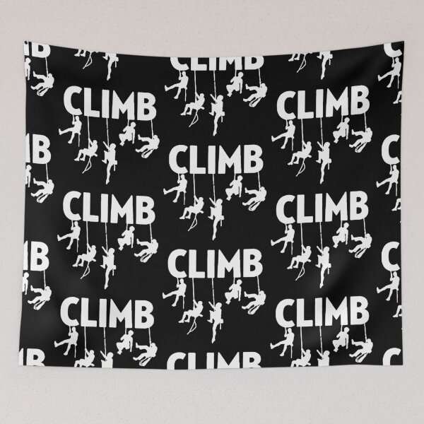 Aperçu de l'œuvre Born to Climb, Mountain Hiking Rock Climbing Heartbeat Funny Art Design Happy Apparel Essential Inspiration Joy Mood Funny créée et vendue par DesignByHeartUK.