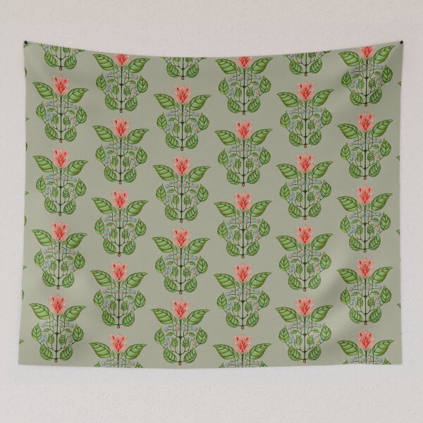 Item preview, Good Morning Mr. Hoffmann - Pattern / olive sprig background designed and sold by Colette van der Wal.