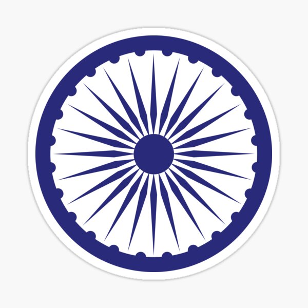 "Ashoka Chakra" Sticker for Sale by wickedcartoons Redbubble
