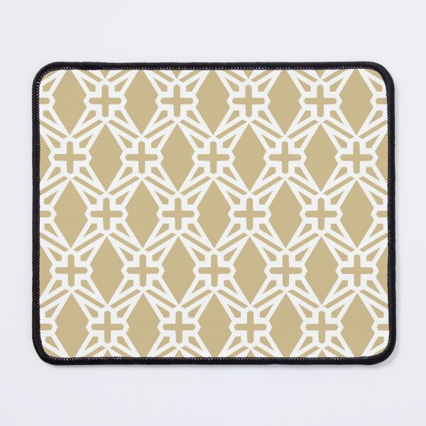 Item preview, Golden Brown and White Geometric Shape Tile Pattern Pairs Dulux 2022 Popular Colour Golden Cookie designed and sold by ColorOfTheYears.