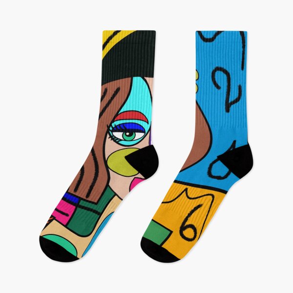 Item preview, Colorful Funky Abstract Girl Art Face  designed and sold by jantulov.